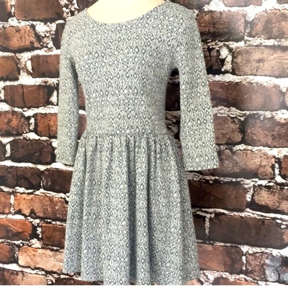 BP Nordstrom Dress Flare White Gray Diamond Medium - Picture 4 of 8